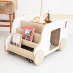 Bookcase with wheels
