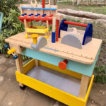work bench with tools