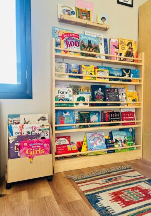 Front facing bookshelf